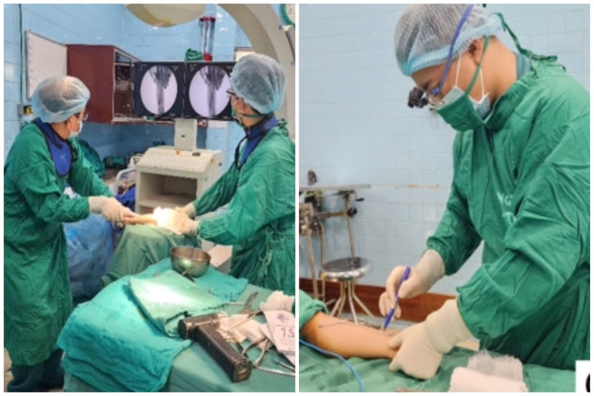 Nối thành công cánh tay đứt lìa cho bé gái 5 tuổi