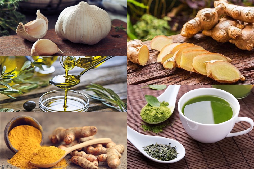 4 loại thực phẩm giúp giảm huyết áp: tỏi, gừng, trà xanh, dầu cá