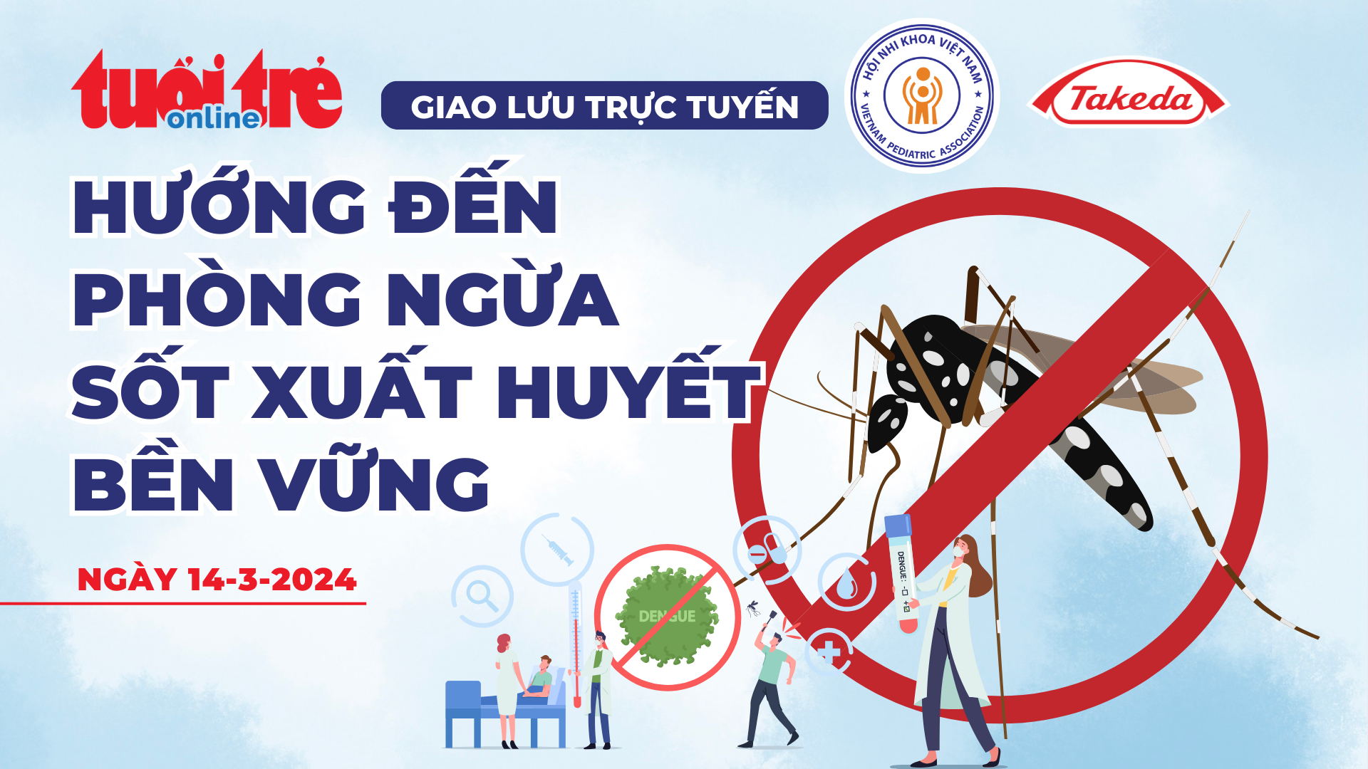 Giao lưu trực tuyến ‘Hướng đến phòng ngừa sốt xuất huyết bền vững’ sáng 14-3