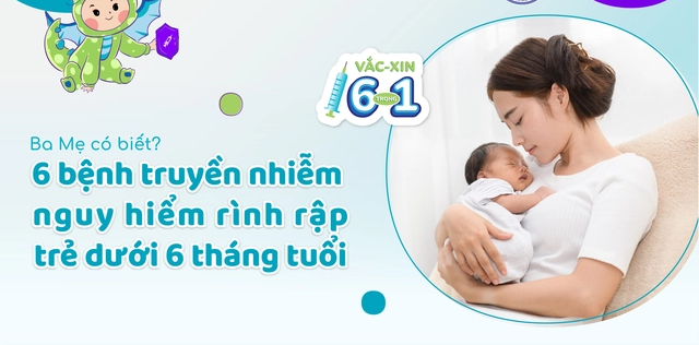 Infographic: 6 bệnh truyền nhiễm nguy hiểm rình rập trẻ dưới 6 tháng tuổi