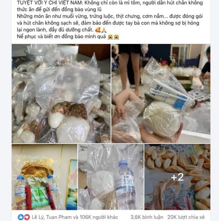 Lời khuyên về hút chân không thực phẩm khi hỗ trợ bà con vùng lũ